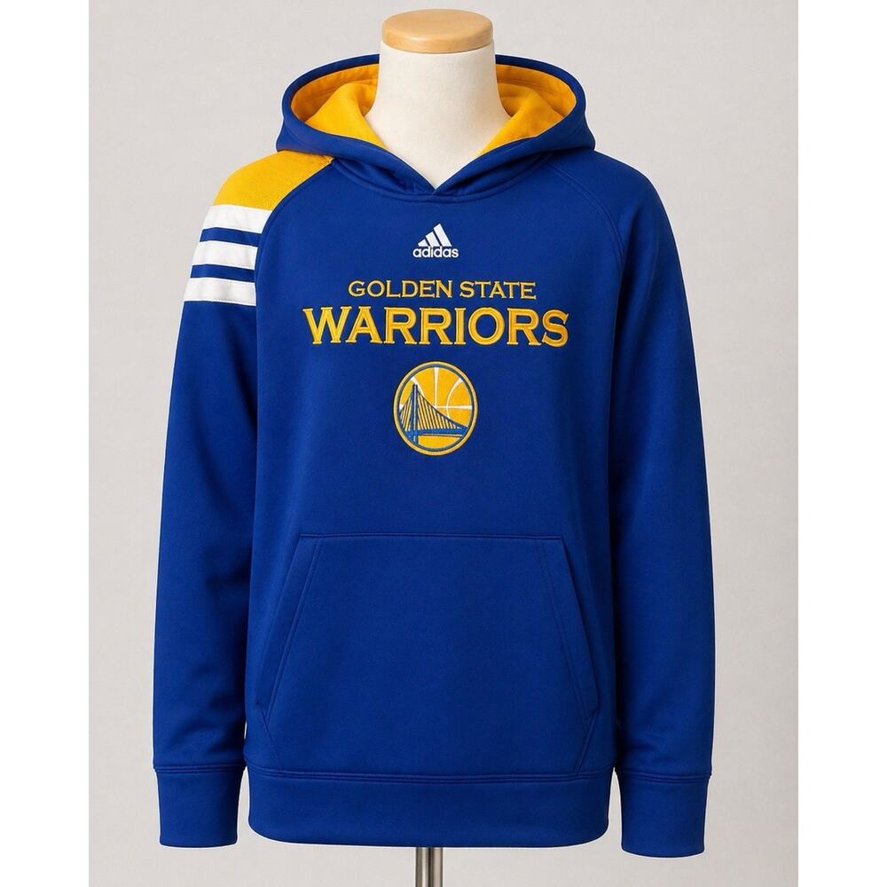 Adidas Golden State Warriors Hooded Sweatshirt Youth Boys Large 14/16 Hoodie NBA